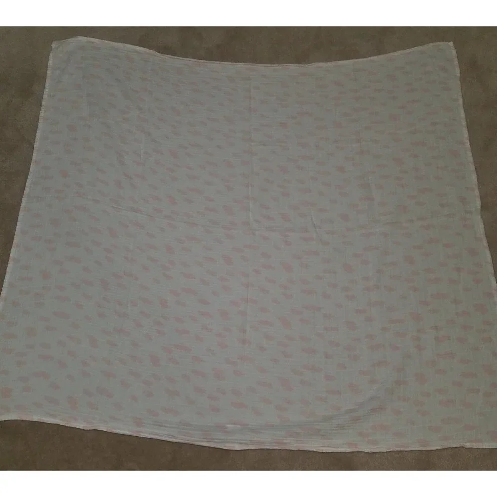 Cloud Island Pink White Animal Print Muslin Cotton Swaddle Blanket Baby Lovey